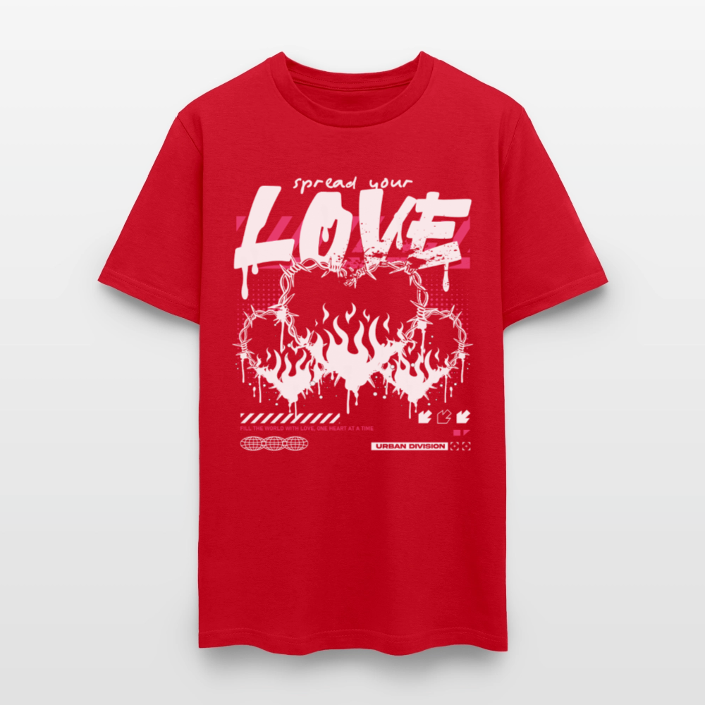 Heart on fire - Men's T-Shirt - red