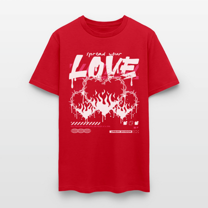 Heart on fire - Men's T-Shirt - red