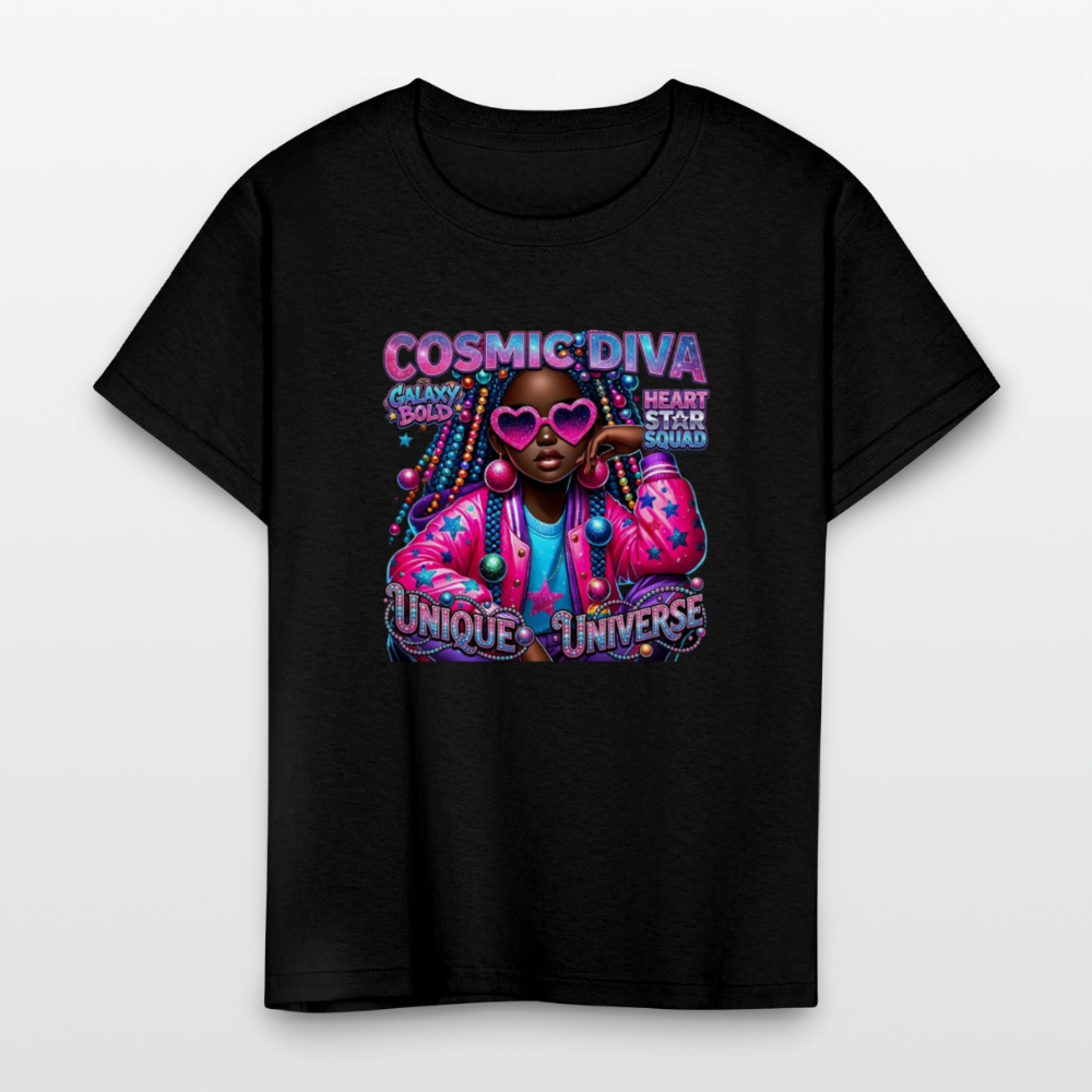 Black Girl Power - Galaxy Bold Kids' T-Shirt - black