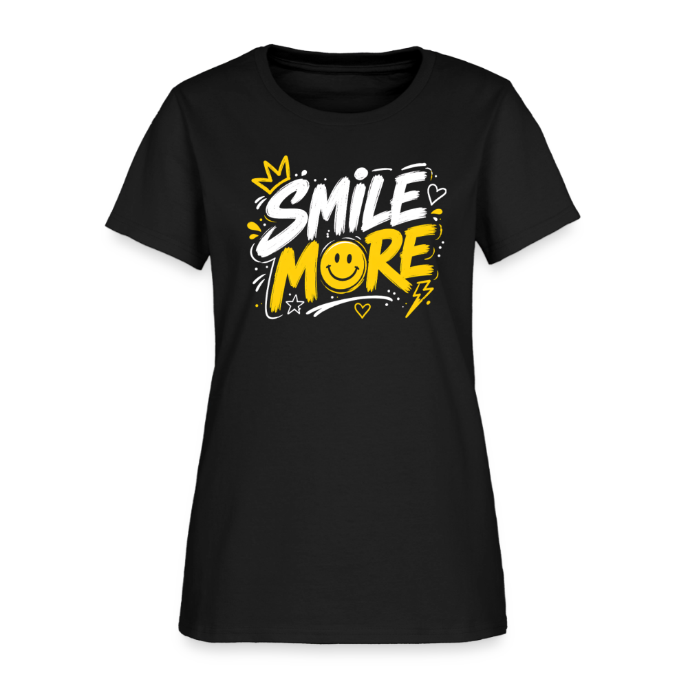 Smile More - Graffiti Women's T-Shirt - black