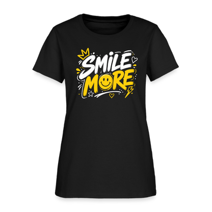Smile More - Graffiti Women's T-Shirt - black