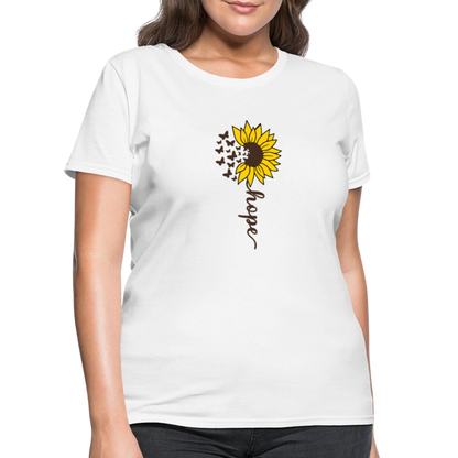 Sunflower of Hope - floral Women's T-Shirt - white
