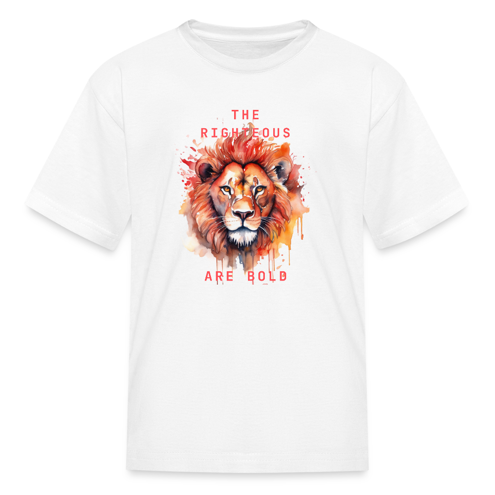 Bold Lion - Kids T-Shirt - white