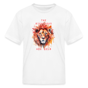 Bold Lion - Kids T-Shirt - white