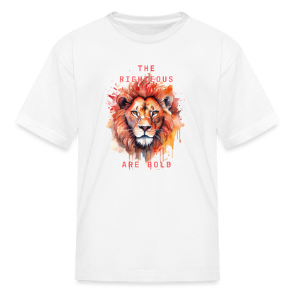 Bold Lion - Kids T-Shirt - white