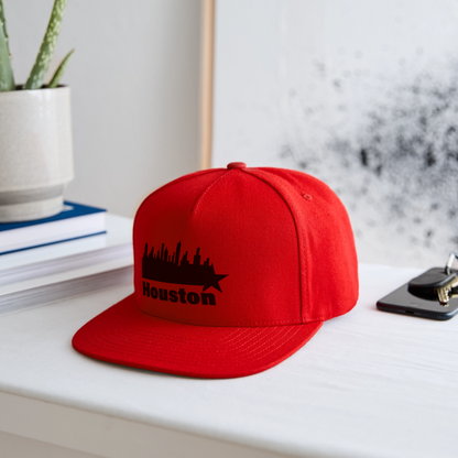 Houston skyline - Snapback  Cap - red
