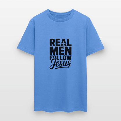 Real Men -  men's T-Shirt - carolina blue