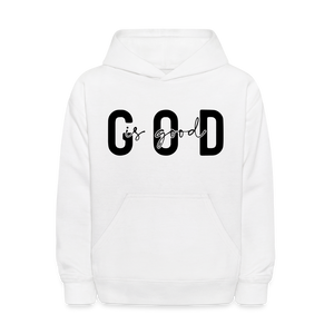 God is Good - kids hoodie - white