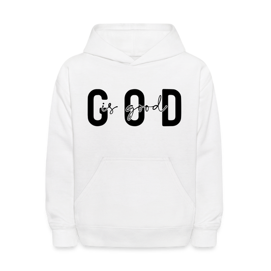 God is Good - kids hoodie - white