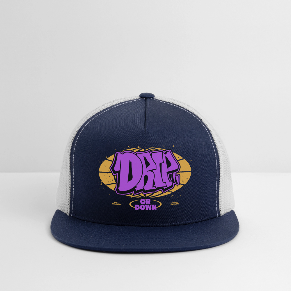 Drip - Graffiti Trucker Hat - navy/white