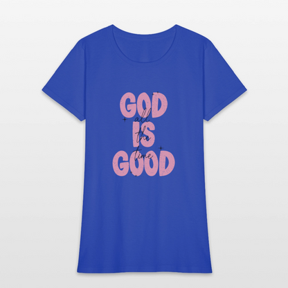 God is Good - Bold Pink -Women's Short Sleeve T-Shirt - royal blue