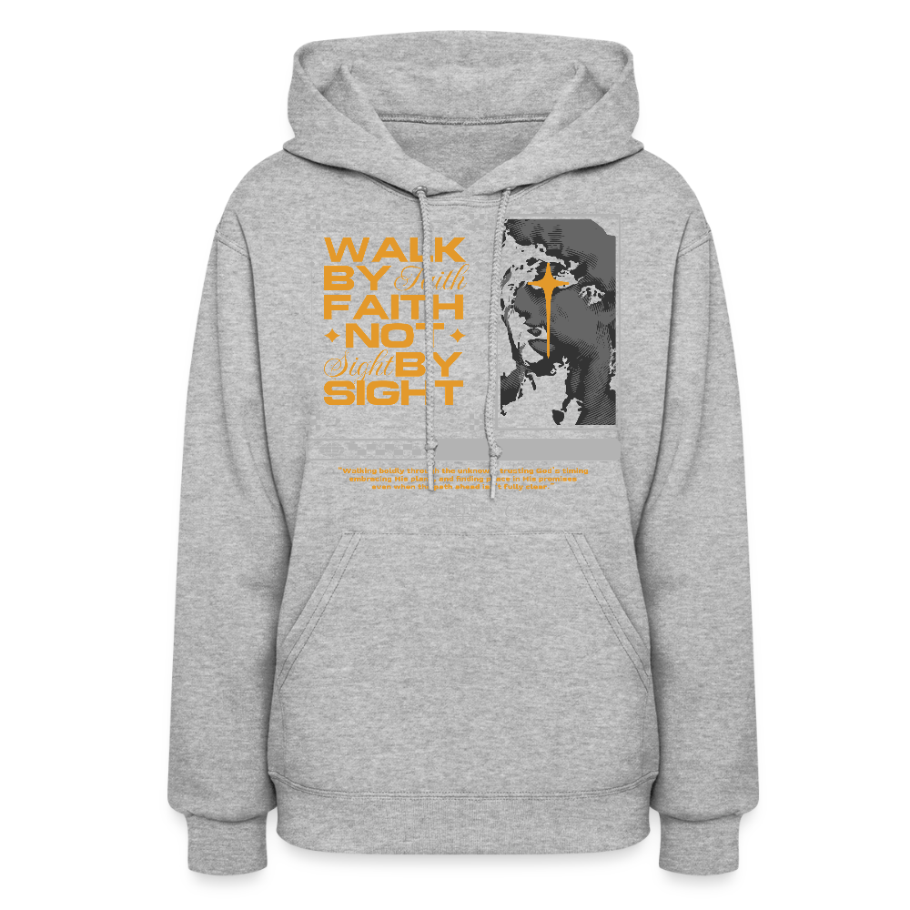 Walk By Faith - Women's Hoodie - heather gray