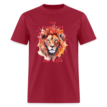 Bold Lion - Men's T-Shirt - dark red