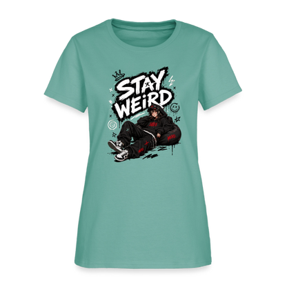 Stay Weird - Graffiti Women's T-Shirt - aquatic
