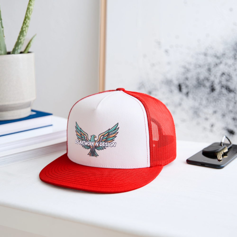 Graffiti Eagle - Trucker Hat - white/red