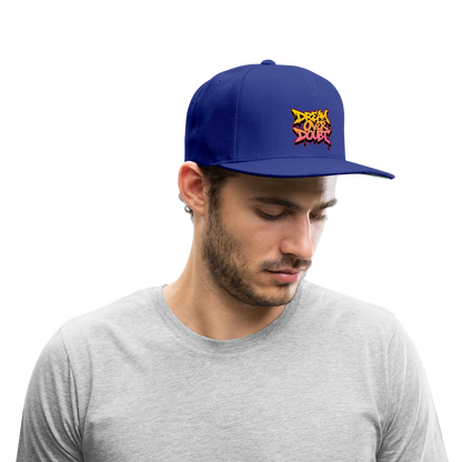 Dream Over Doubt - Graffiti Snapback Baseball Cap - royal blue