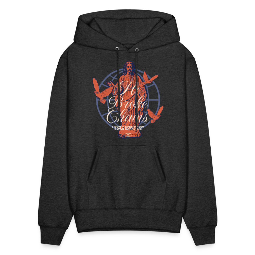 Chains Broken - Men's Hoodie - charcoal grey