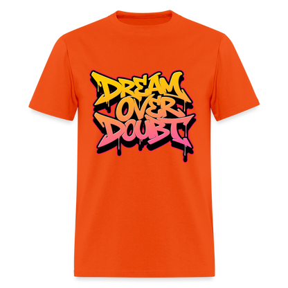 Dream Over Doubt - Graffiti Men's T-Shirt - orange