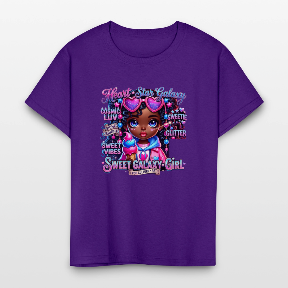 Black Girl Power - Sweet Galaxy Girl Kids' T-Shirt - purple