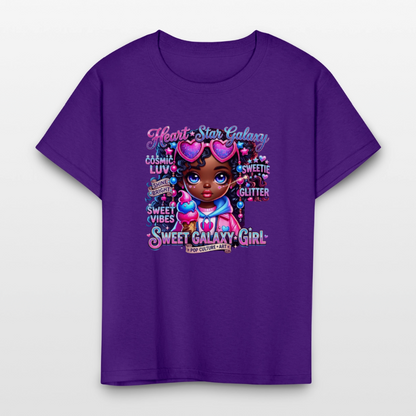 Black Girl Power - Sweet Galaxy Girl Kids' T-Shirt - purple