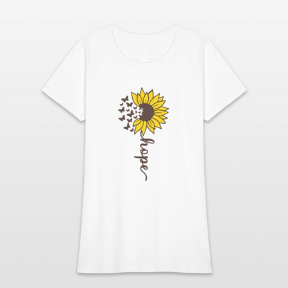 Sunflower of Hope - floral Women's T-Shirt - white