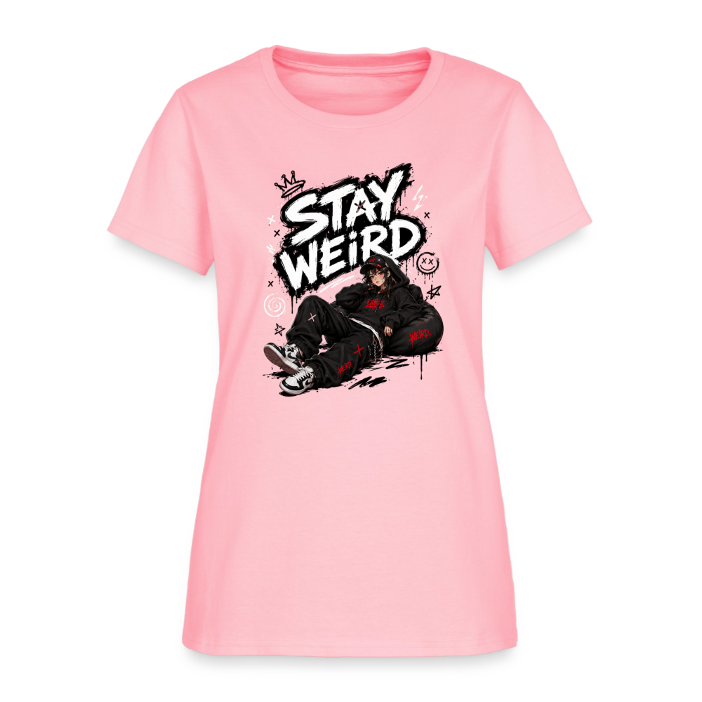 Stay Weird - Graffiti Women's T-Shirt - pink