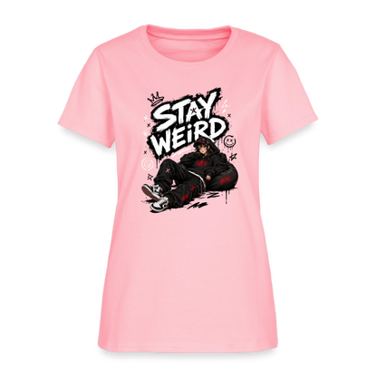 Stay Weird - Graffiti Women's T-Shirt - pink