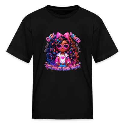 Black Girl Power - Ultimate Diva Kids' T-Shirt - black