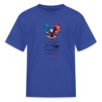 Mount on Eagles Wings - Kids' T-Shirt - royal blue