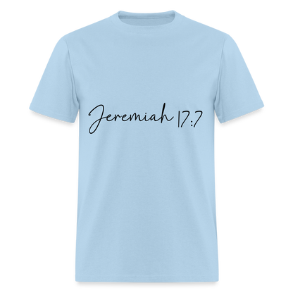 Jeremiah 17:7 - men's t-shirt - powder blue