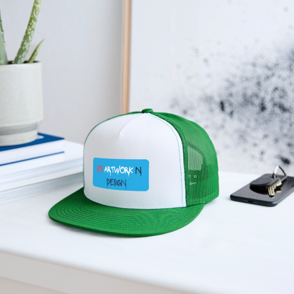 DS Graffiti - Trucker Hat - white/kelly green