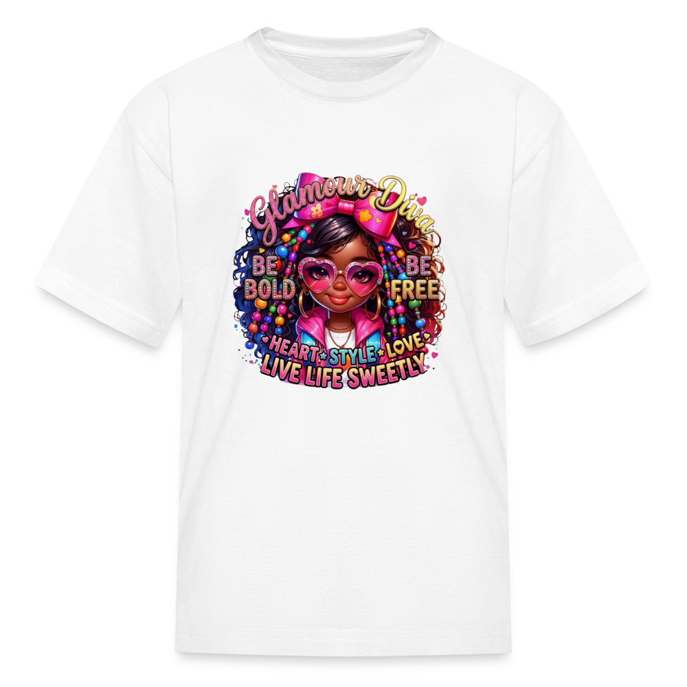Black Girl Power - Live Life Sweet Kids' T-Shirt - white