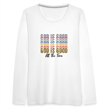 God is Good - Colorful Women's Long Sleeve T-Shirt - white