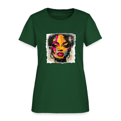 Pop Culture Woman 2- Short Sleeve T-Shirt - forest green