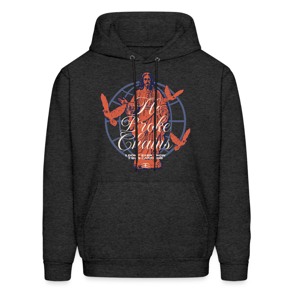 Chains Broken - Men's Hoodie - charcoal grey
