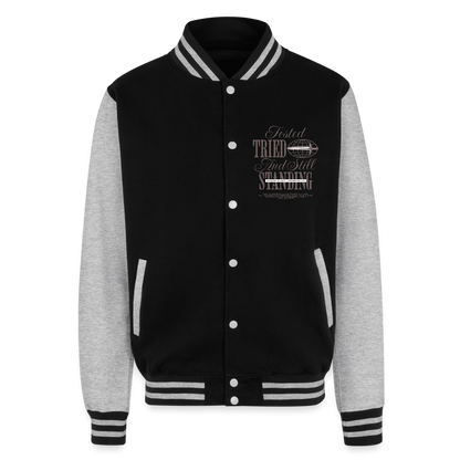 Still Standing - Letterman Jacket - black/heather grey