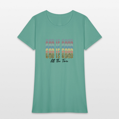 Good is God - Colorful Women's short Sleeve T-Shirt - aquatic