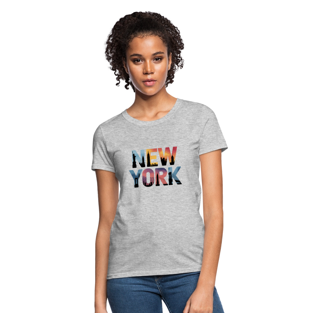 New York Color background - Women's T-Shirt - heather gray