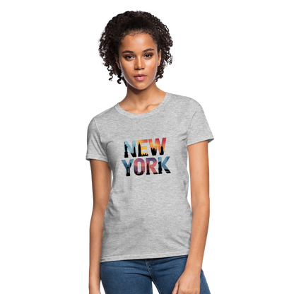 New York Color background - Women's T-Shirt - heather gray
