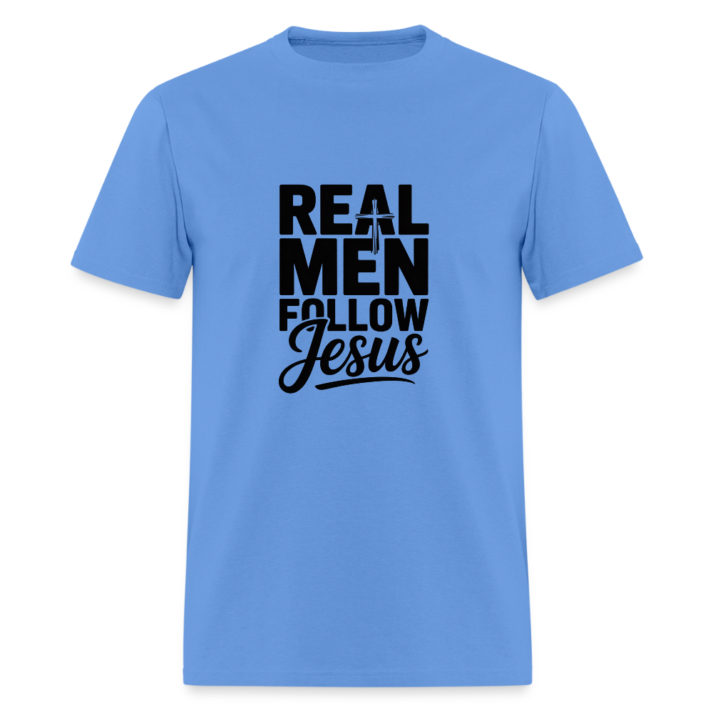 Real Men -  men's T-Shirt - carolina blue