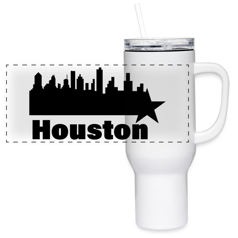 Houston - 40 oz Travel Tumbler - black - white