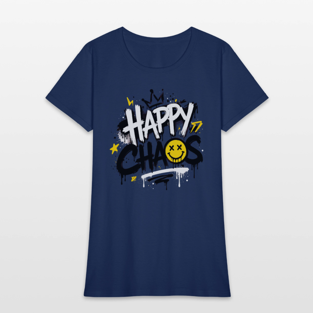 Happy Chaos - Graffiti Women's T-Shirt -  blue dusk
