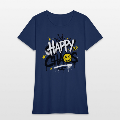 Happy Chaos - Graffiti Women's T-Shirt -  blue dusk