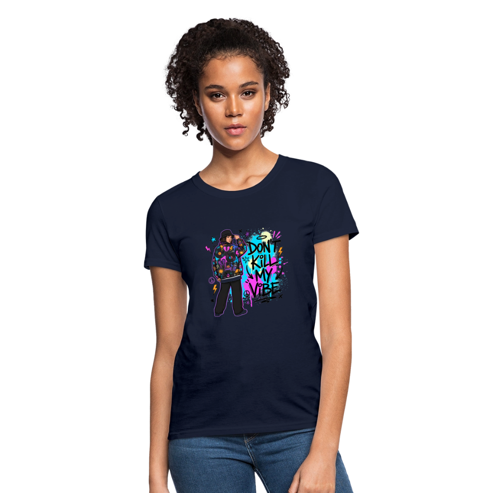 Don't Kill My Vibe - Graffiti Women's T-Shirt - navy