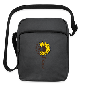 Sunflower of Hope - Upright Crossbody Bag - charcoal grey