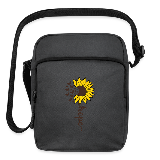 Sunflower of Hope - Upright Crossbody Bag - charcoal grey