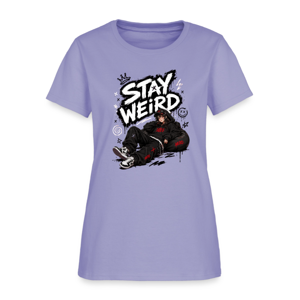 Stay Weird - Graffiti Women's T-Shirt - lavender