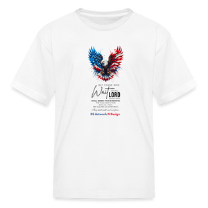 Mount on Eagles Wings - Kids' T-Shirt - white