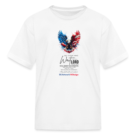 Mount on Eagles Wings - Kids' T-Shirt - white
