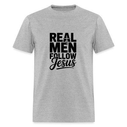 Real Men -  men's T-Shirt - heather gray